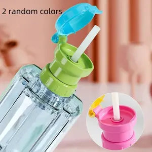 2 Piece Children Water Cup Lids, Leak-Proof Juice Soda Bottle Caps with Straw, Safe Drinking Straw Lid, Perfect for Kids, Holiday Gifts