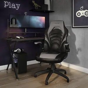 STAPLES Emerge Vortex Bonded Leather Ergonomic Gaming Chair with Lumbar Support, High Back and Adjustable Tilt Lock