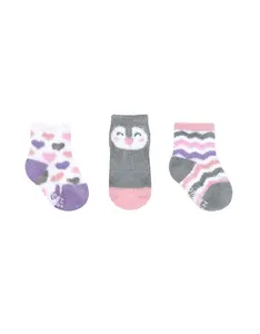 Little Penguin 3-Pack Baby Socks Grey