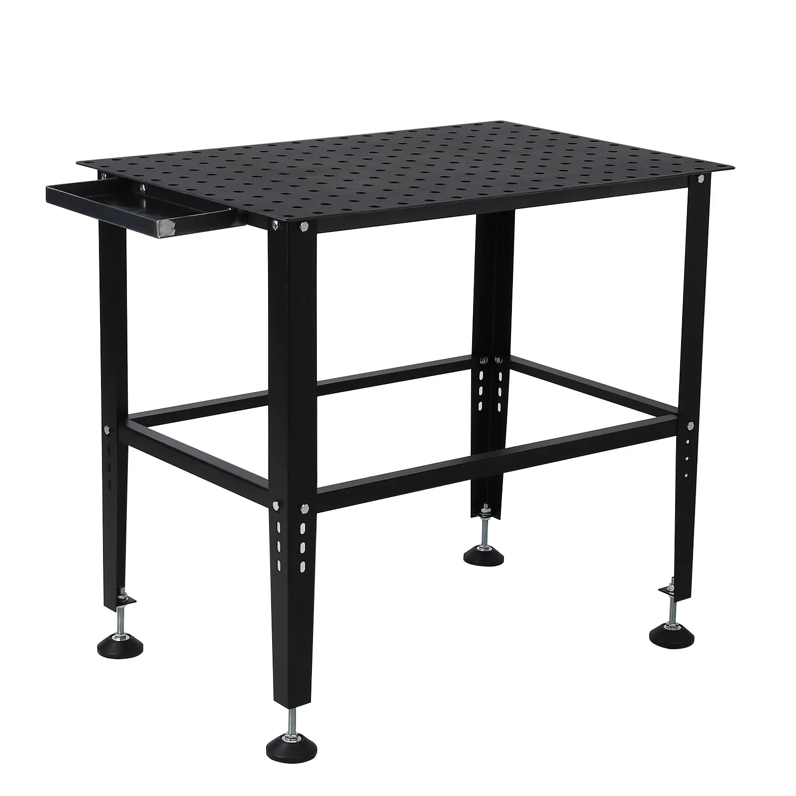 Heavy Duty Steel Welding Table 36"x24" – 1500lbs Capacity Workbench with 5/8" Fixture Holes, Adjustable Legs, Ideal for Fabrication, Auto Repair, Workshop, Metalworking