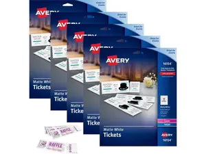 Avery Printable Tickets with Tear-Away Stubs