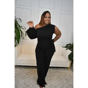 Walk My Way One Shoulder Jumpsuit