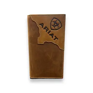 Men's Ariat Rodeo Wallet/Checkbook Cover - Two Tone Leather