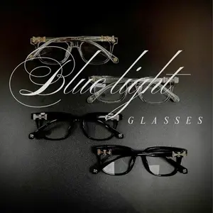 Unisex Fashion Anti-Blue Light Glasses, Vintage Square Frame Eyeglasses, Trendy Casual Eyeglasses For Everyday Use, Fashion Accessories for Outdoor Activities