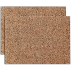 Natural Coconut Coir Liner Sheets - 14x11inch 2 Pcs Coco Fiber for Plant, Planter, Window Basket, Garden Decoration, and Pet Reptile Carpet or Mat Fiber Reptile Mat