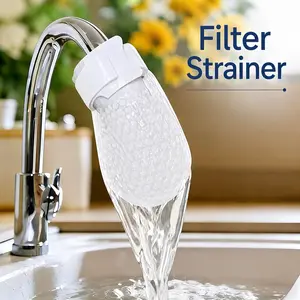 Cotton faucet filter bags, universal type, splash-proof, with straps, suitable for bathroom faucets, kitchen water purifiers, garden watering, dormitories, hotels, offices, restaurants and other places.