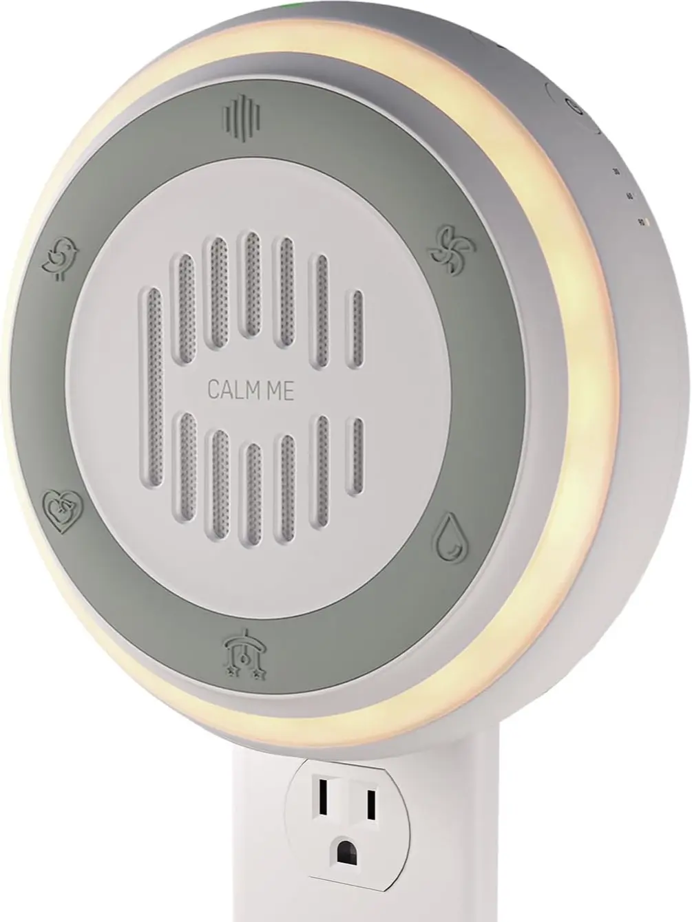 Wall Plug in White Noise Sound Machine for Office Privacy & Noise Canceling, White Noise Machine for Sleeping Adults & Baby, Therapy Noise Blocker with 20 Soothing Sounds & Nightlight by Calm Me.