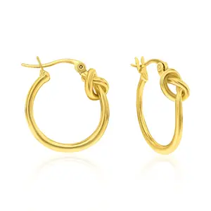 Knotted Hoop Earrings - Classic Design with Twisted Cord, Elegant Style for Everyday Wear