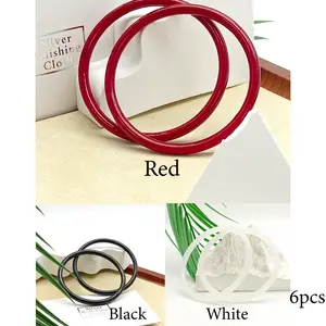 Natural Jade Three-Pair Set Skinny  Bangle Bracelets Free Combination for Black Friday Christmas Gift for Women and Girls