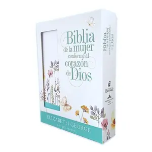 Biblia de la Mujer Conforme al Corazón de Dios RV1960 - Elizabeth George, imit. piel jardín