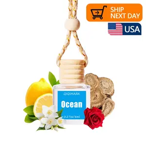 1PCS Car Perfume Pendant Hanging Bottle With Flower,Empty Colorful Glass Car Air Freshener Diffuser Essential Oil Perfume Vials Diffuser Ornament