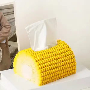 Unique Corn Shape Paper Towel Holder, Creative Decor for Living Room and Dining Table, Durable Plastic Material, Stylish Home Accessory, Tissue Holder
