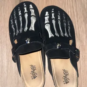 Skeleton Mule Slides - Gothic Punk Slip-On Shoes | Edgy Daily Style