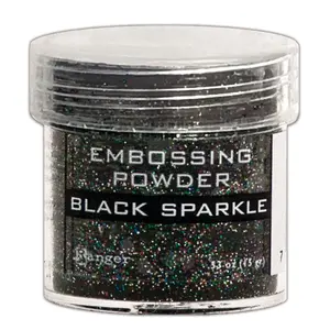 Embossing Powder Black Sparkle, 1oz Jar