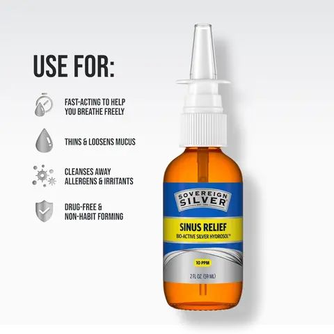 Sovereign Silver Sinus Relief Nasal Spray – Natural Nasal & Sinus Cleansing Care