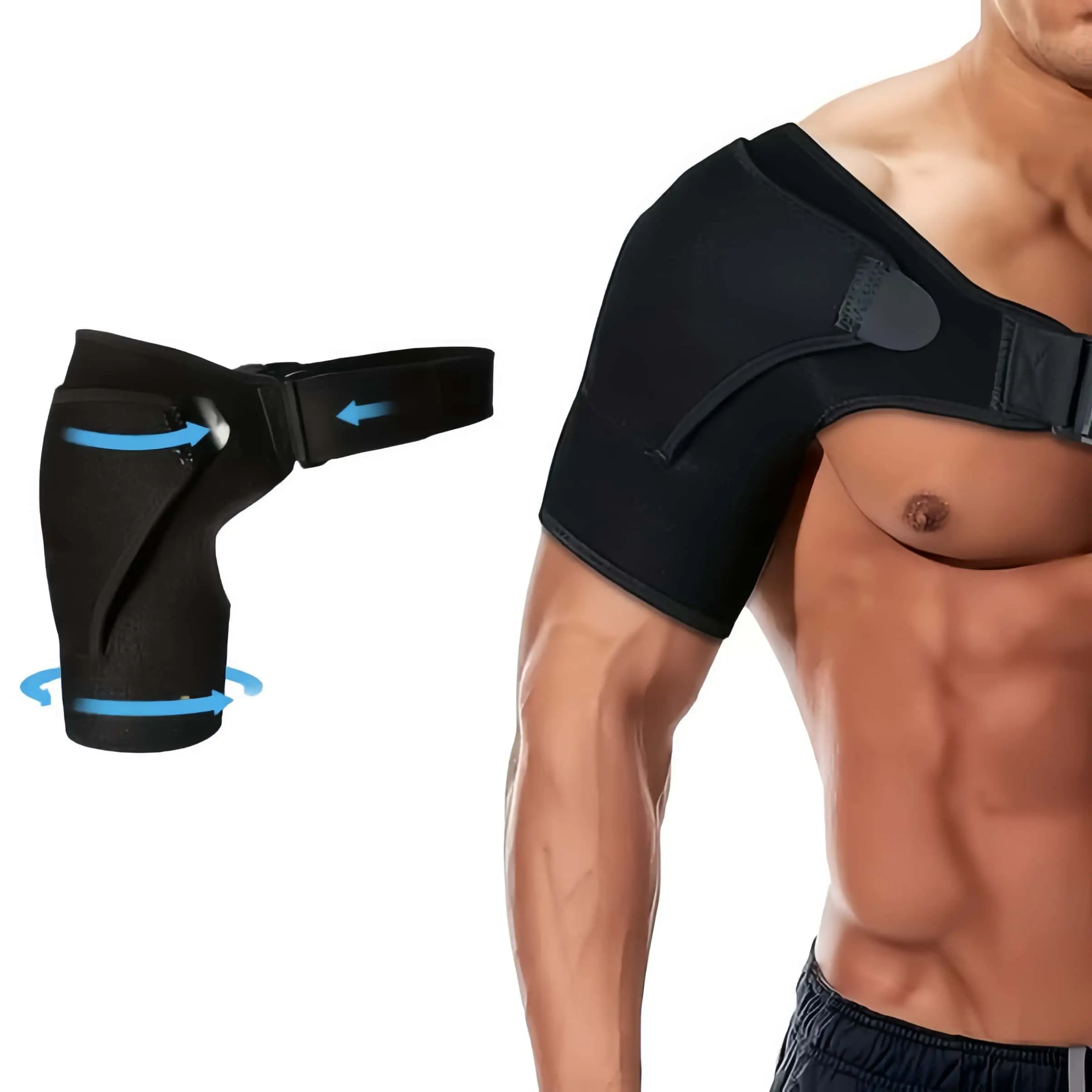 Adjustable Shoulder Support, Adjustable Shoulder Brace, 1 Count Sports Shoulder Protector, Multipurpose Sports Shoulder Pad, Shoulder Protective Gear for Men & Women