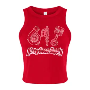 Parts Crop Tank — Dirty Diesel Supply Women’s Truck Crop Top