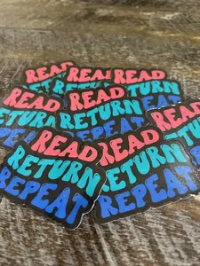 Set of 28 Read, Return, Repeat stickers | Great for Teachers | Classroom Libraries | Teacher labels | Book labels