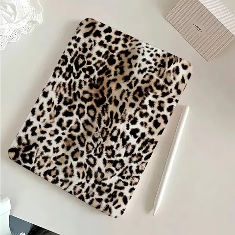 Durable Fashion Unisex Soft Thermoplastic Polyurethane Leopard Print Folding Tablet Cover - Adjustable Stand, Pen Slot, Anti-Slip Surface, Compatible with Samsung Tablets, iPad Mini/Air/Pro, 10th/11th Gen iPads, Tablet & Computer Accessories