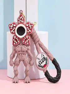 Stranger Things 3D PVC Keychain, Hellfire Club Strap, Eleven Dustin Eddie Demogorgon Vecna, Cute Figure Pendant, Bag Charm & Key Ring