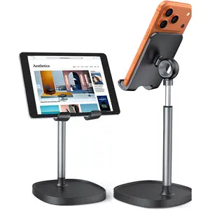 Cell Phone Stand for Desk Adjustable Phone Holder for Office Decor, Desktop Accessories & Gaming Setup, Universal Stand Compatible with 4–10 Inch Smartphones, Tablets & Handheld Devices, Ideal Gift for Men & Fathers
