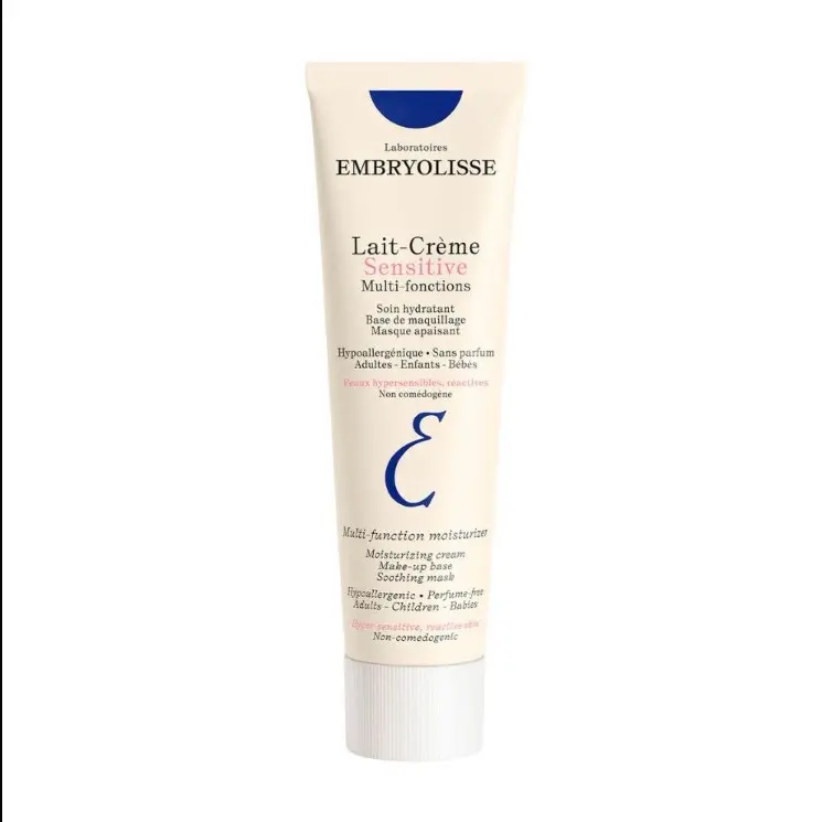 Lait-Crème Sensitive 3.38 fl.oz. Hydrating Hypoallergenic Face Cream & Makeup Primer - Daily Face Moisturizers for Sensitive Skin, Fragrance Free.
