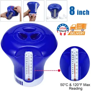 Swimming Pool / 8 inch Floating Chlorine Dispenser with Automatic Thermometer