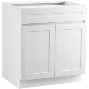 VEVOR White Shaker Base Cabinet with Drawer, 24 - Inch Unassembled Drawer Base Cabinet, 24 Wx 24 Dx 34.5 H Ready to Assemble Cabinet with Soft - Close Doors and Adjustable Shelf, for Home OfficeVEVOR Super Brand Day