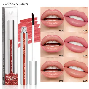 Long-Lasting Peel-Off Lip Liner Stain, 3 Counts/set Transfer-proof Lipliner Lip Stain, All Day & Night Water Resistant and Smudge Resistant Matte Lip Liner, Cosmetic Makeup Tool for Women & Girls Gel Eyeliner,Mother's Day Gift