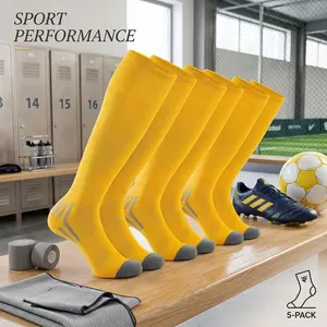 3 Pack Knee High Sports Socks for Soccer Baseball Softball Football - Breathable Cushioned Athletic Socks for Men Women Youth Boys Girls, Perfect for Training Games and Daily Wear, Comfortable Durable Design