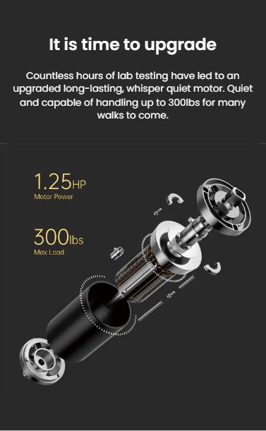 WalkingPad  A1 Pro foldable Heavy-Duty Under Desk Treadmill with Full Body-Fold Technology, 300 lb user weight   —Folds in Half, Built to Last