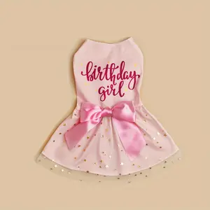 Slogan Graphic Pet Dress, Husky Clothes, Cute Pet Dress for Dogs & Cats, Pet Clothes for Birthday Party Photography