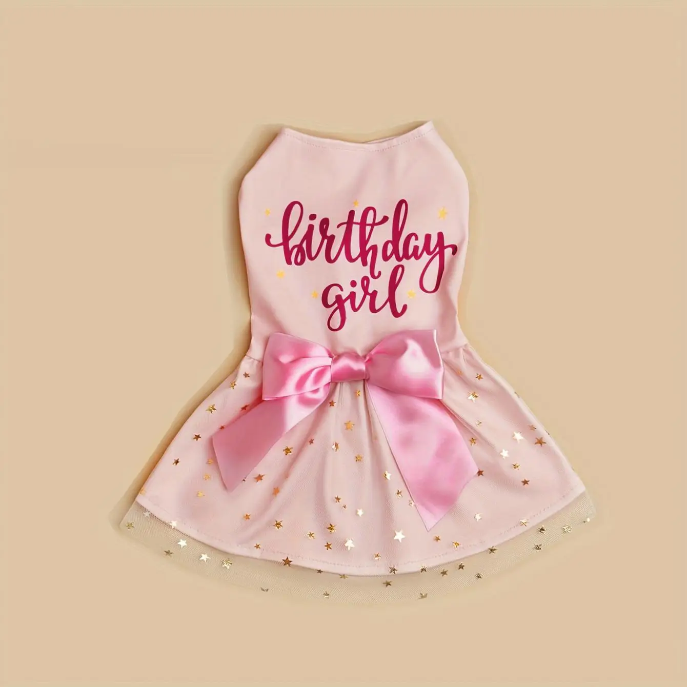 Slogan Graphic Pet Dress, Cute Pet Dress for Dogs & Cats, Pet Clothes for Birthday Party Photography