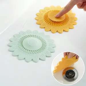Flower Design Sink Drain Strainer, 2 Counts Anti-odor Drain Stopper, Hair Catcher Shower Drain Cover, Bathroom Accessories, Bathroom Shower Equipment