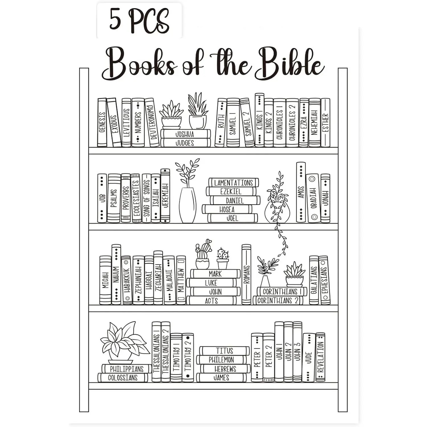 Bible Book Tracker Stickers - Durable and Writable Office Stationery Labels, Interactive God's Word Engagement Tool with Easy Placement, Coloring Page Dashboard for Bible Study & Hassle-Free Organization, Books Of The Bible