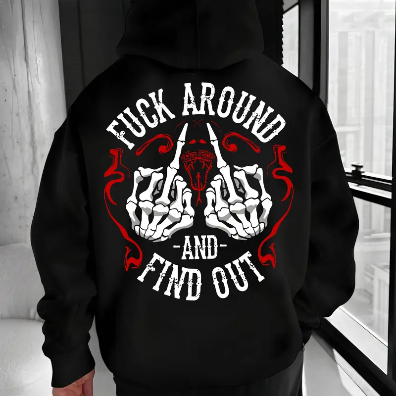 Fuck Around And Find Out Print Hoodie & T Shirt, Red Line Version, Shirt for Gen X
