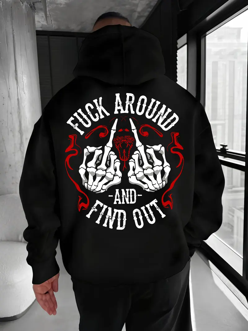Fuck Around And Find Out Print Hoodie & T Shirt, Red Line Version, Shirt for Gen X