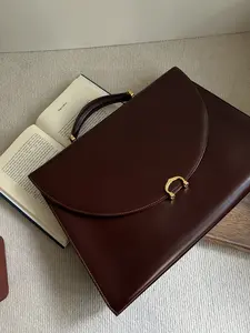 Pre-owned Cartier an shown Tote Bags handbag Burgundy HO687