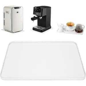 Mini Fridge Silicone Mat - 13" x 9" Convex Edge Drip Tray Under Refrigerator Mat - Carpet Floor Protector Leak Resistant Portable AC Pan for Washing Machine Pink