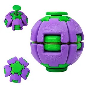 Say Goodbye to Overthinking! Press & Rebound Auto-Spinning Desk Fidget "Monster"