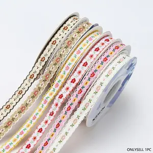 Floral Pattern Washi Tape, 5 Counts/set Scrapbooking & Journal Making Tape, DIY Decorative Tape for Flower Bouquet Wrapping, Gift Wrapping