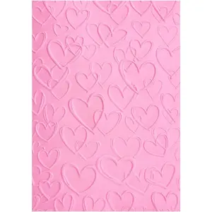 3D Embossing Folder for Card Making, Love Plastic Texture Fades Embossing Folder Template for Scrapbooking Cardstock Album DIY Decoration Paper Crafting 6.3x4.5inch