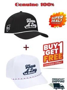 Super Deal 2-in-1 - Men's Breezy Golf Black WM Phoenix Open Have A Day Rope Adjustable Hat - Have A Day” Limited Edition 2-Pack | Breezy Summer Golf Rope Hats | Feel-Good Vibes On & Off The Course - Buy 1 Get 1 Free