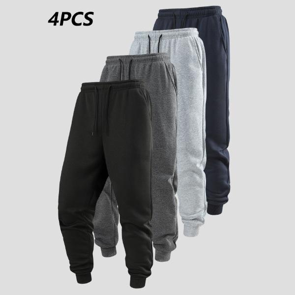 Men's Sports Casual Pants Solid Color Basic Drawstring Elastic Waist Jogger Outdoor Running Trousers Spring Autumn Sweatpants Streetwear Menswear  sweatpants men pants men Plain