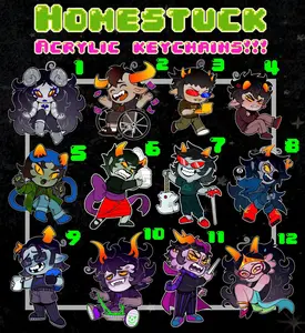 HS Alternia Trolls acrylic keychains, Durable, And Perfect For Bags, Keys, Or Gifts