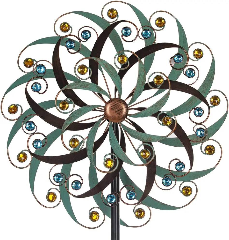 Large Metal Wind Spinners for Outdoor, Metal Yard Art Wind Sculptures & Spinners for Yard and Garden Decorations (20x80 Inches)