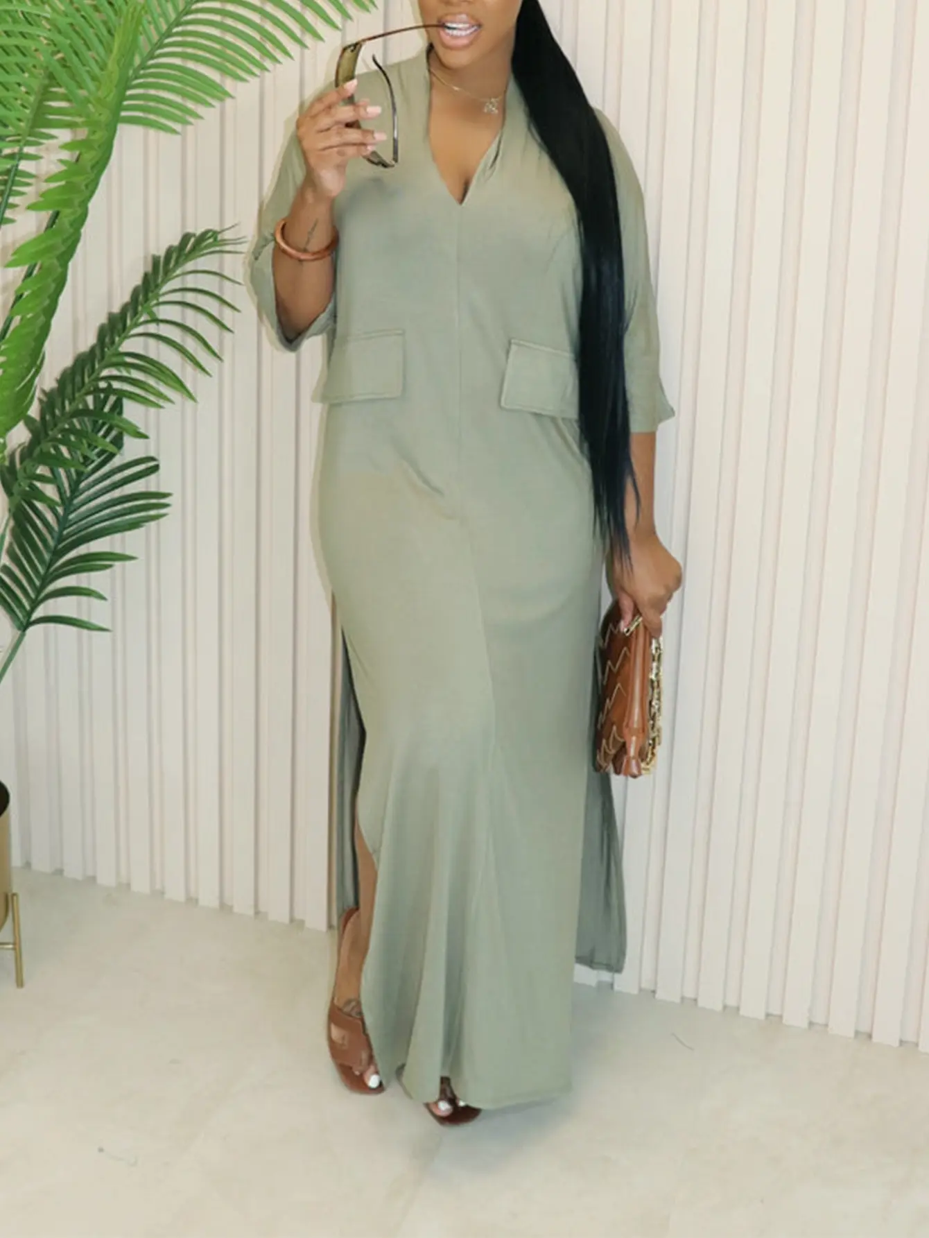 Ditch the Basics, Own the Room  This Buttery-Soft Sage Green Maxi Dress Is Made for the Boss Babe Who Slays Comfort & Style All Day Long