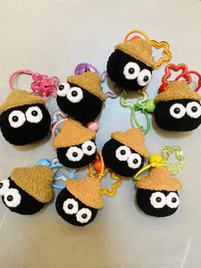 1 PCS Crochet Novelty Keychain, Animal Food Shape, Christmas Style, Hand-woven, Cute Pet, Acrylic Star Accessory, Party Favor, Surprise Gift, Home Gift, Valentine's Day Gift, Christmas Gift