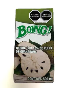 Boing Guanabana Mexicano 500 ml | Boing Guanabana Drink 500mL Mexican Soursop Fruit Juice Beverage