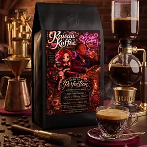 Medium Roast Ground Coffee Beans - Whiskey Barrel-Infused, Aged to Perfection, Chocolate-Flavored Beverage, Bean